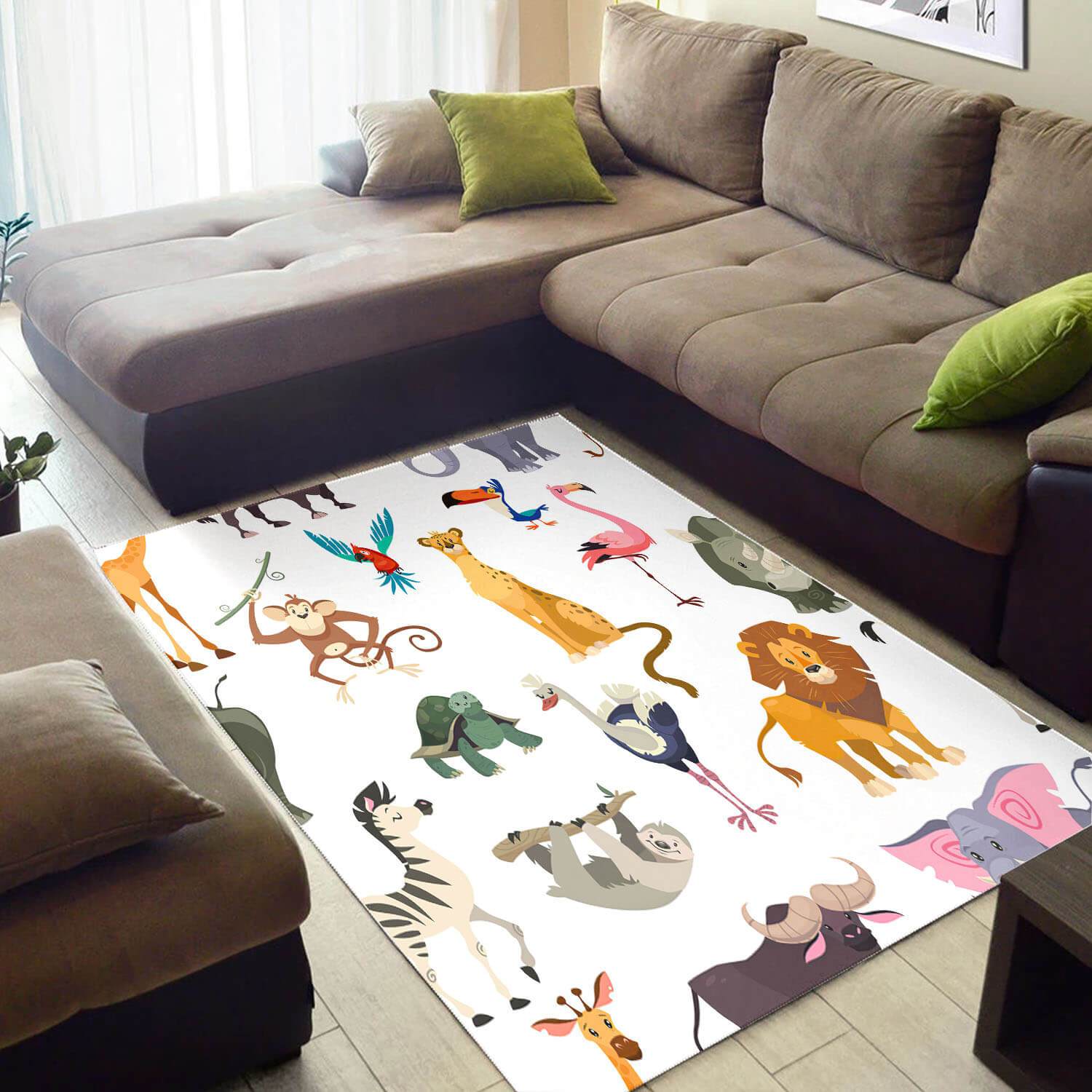 Cool African Graphic Style Afrocentric Pattern Art Themed Carpet Living Room Rug
