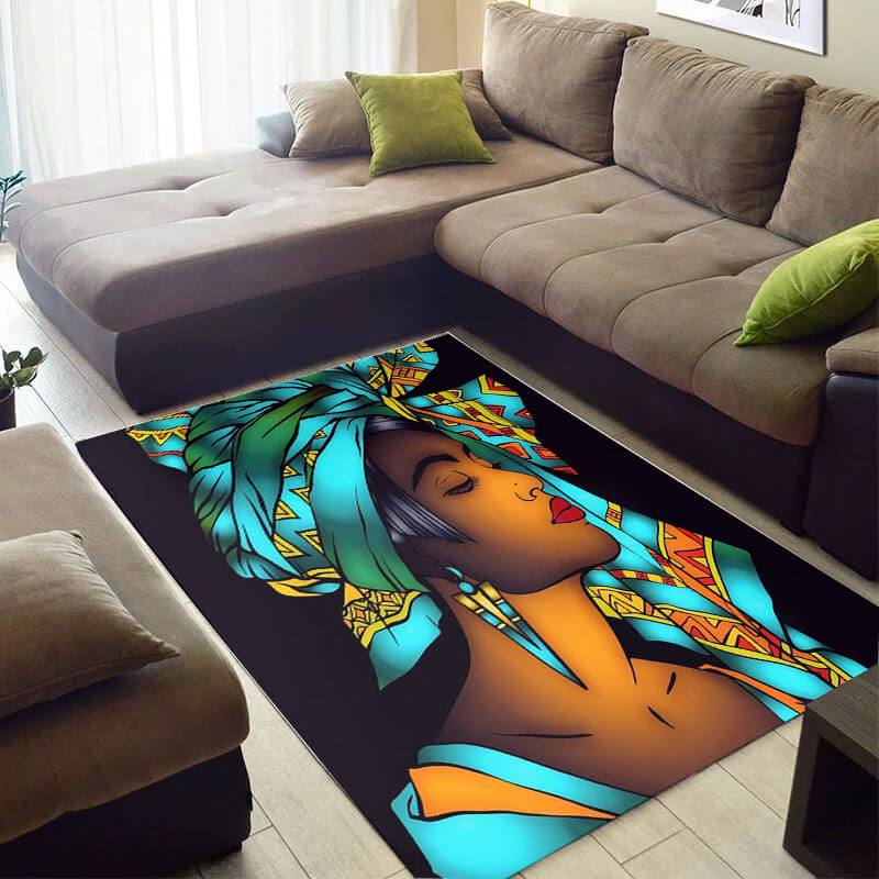 Cool African Pretty Style Black Queen Large Carpet Inspired Home Rug 4 Cool African Pretty Style Black Queen Large Carpet Inspired Home Rug