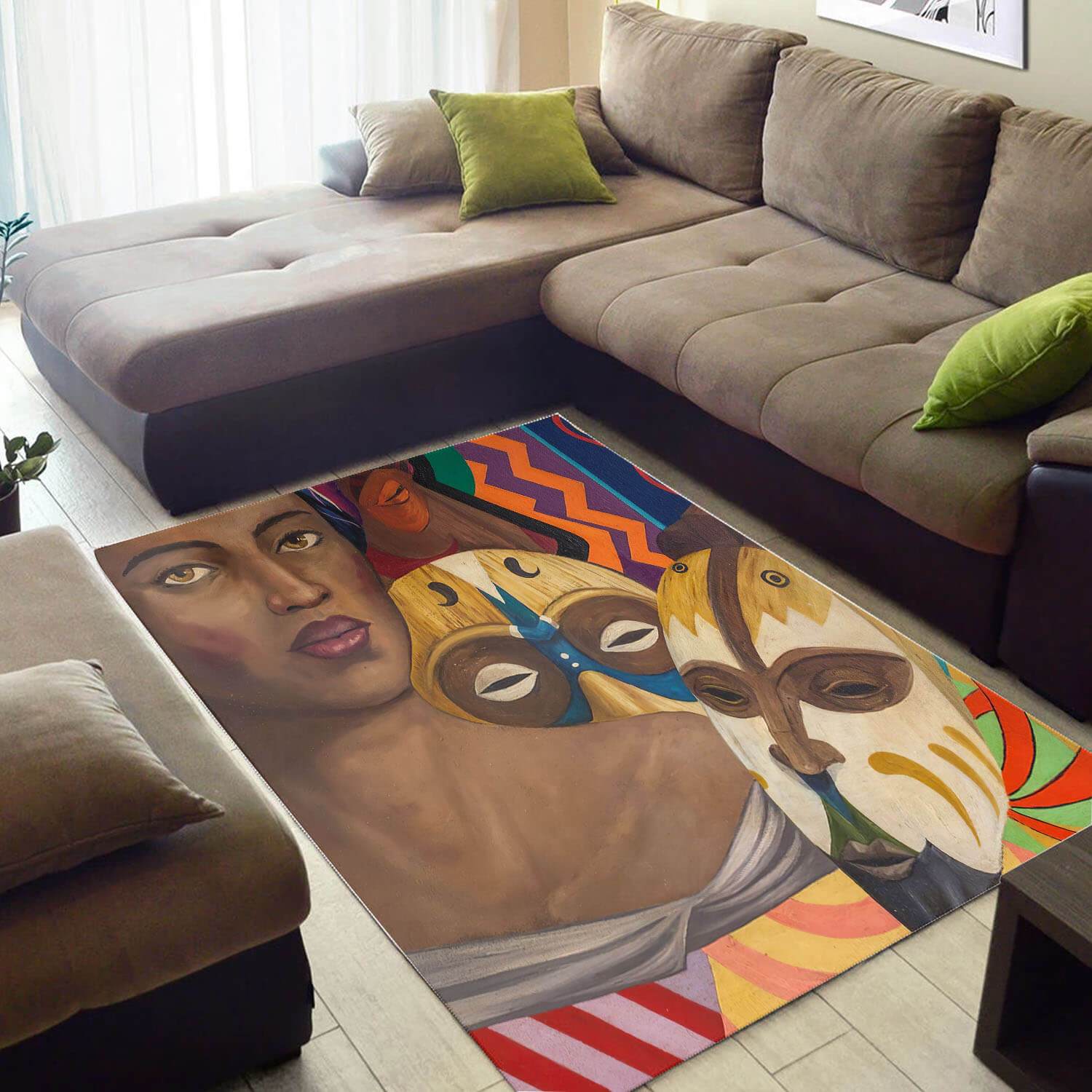Cool African Style Cute Natural Hair Afro Girl Carpet House Rug 1 Cool African Style Cute Natural Hair Afro Girl Carpet House Rug