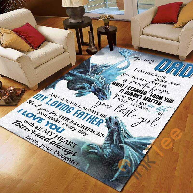 Cool Dragon Daughter To Dad I Love You With All My Heart Forever And Always Bedroom Rug 3 Cool Dragon Daughter To Dad I Love You With All My Heart Forever And Always Bedroom Rug