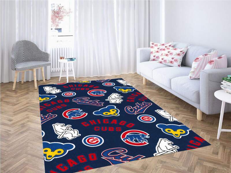 Cooperstown Chicago Cubs Cotton Fabric Carpet Rug 1 Cooperstown Chicago Cubs Cotton Fabric Carpet Rug