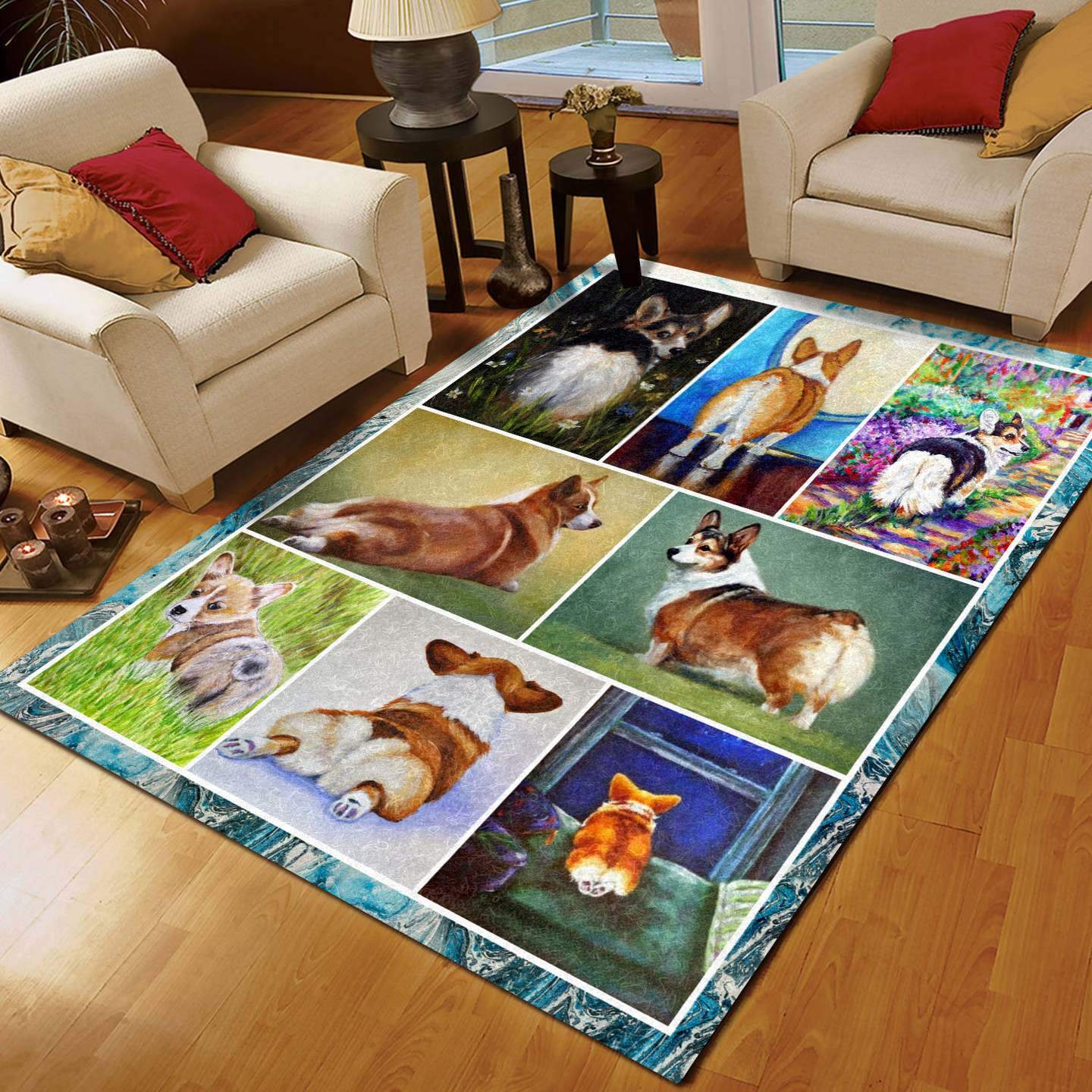 Corgi Dog Limited Edition Rug 2 Corgi Dog Limited Edition Rug