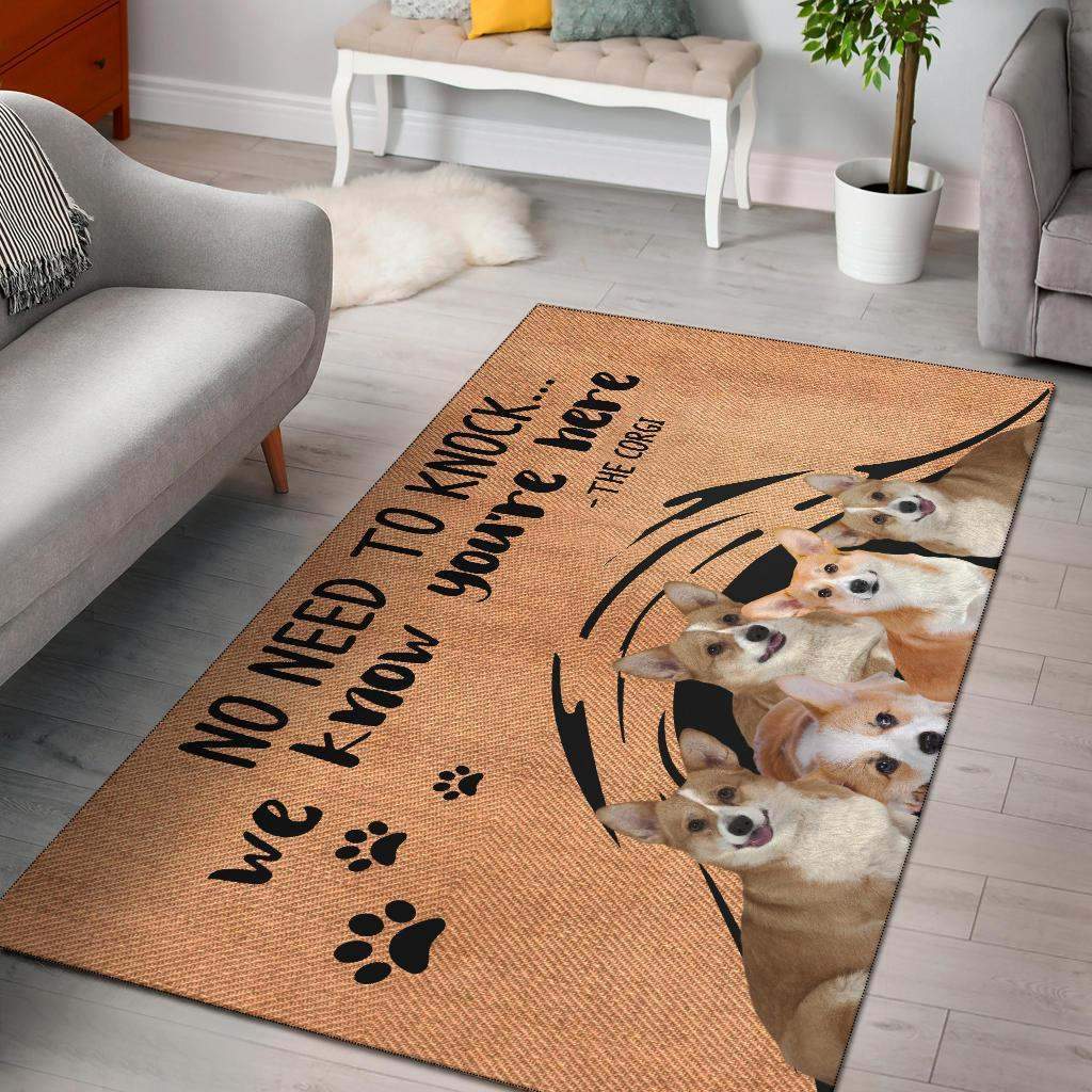 Corgi No Need To Knock Limited Edition Rug 6 Corgi No Need To Knock Limited Edition Rug