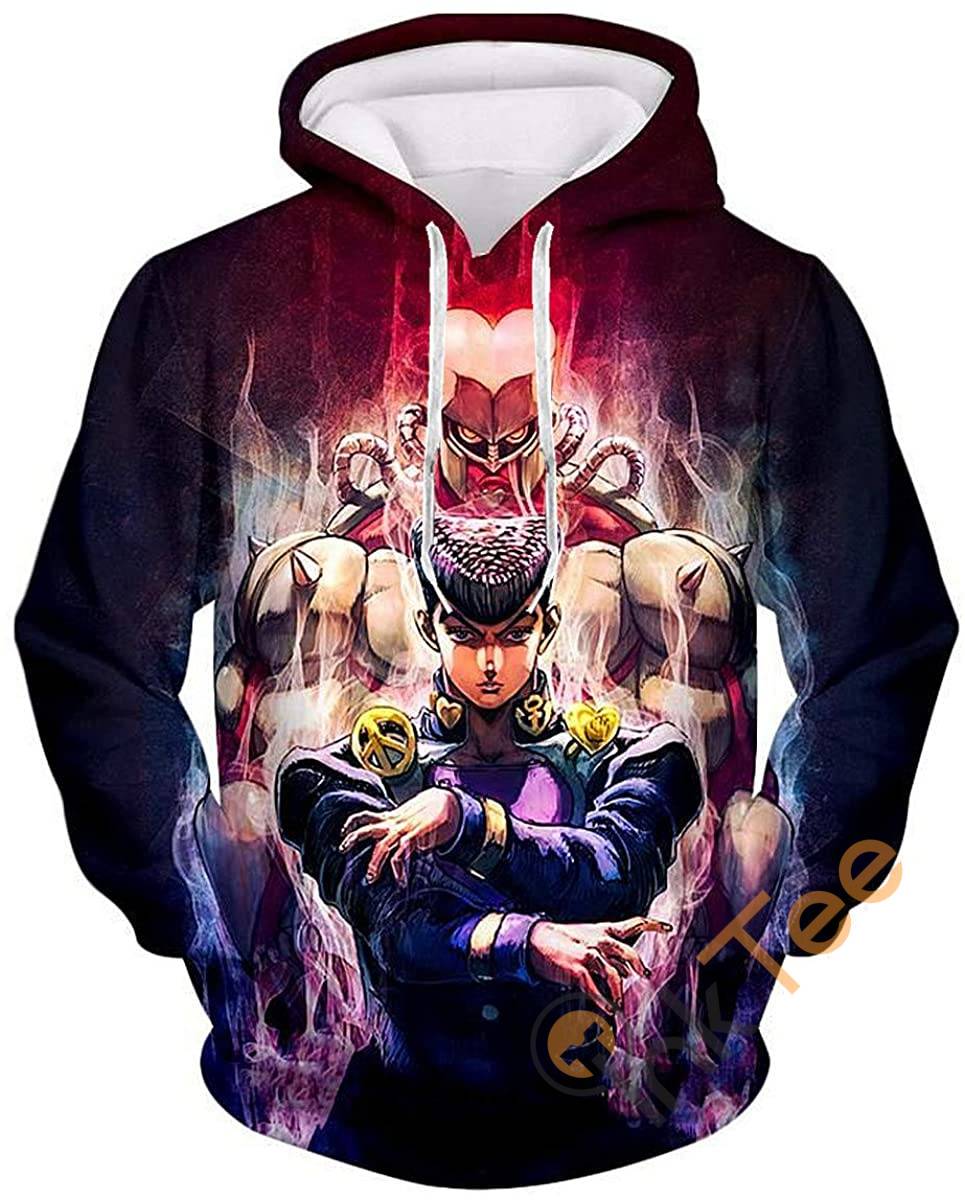 Cosplay Jojo’s Bizarre Adventure Print Pullover With Front Pocket Hoodie 3D
