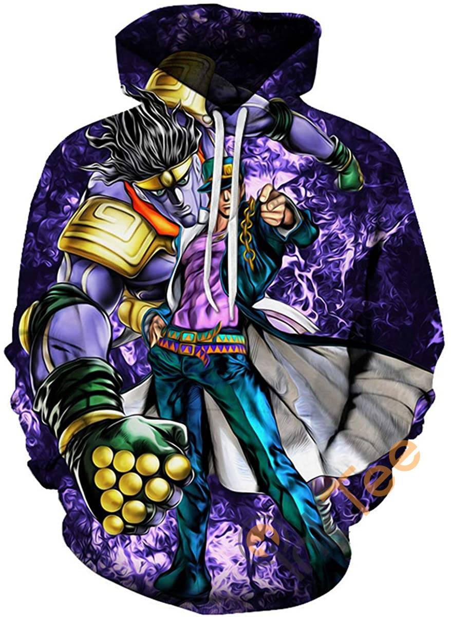 Cosplay Jojo's Bizarre Adventure Print Pullover With Front Pocket Hoodie 3D 3 Cosplay Jojo’s Bizarre Adventure Print Pullover With Front Pocket Hoodie 3D