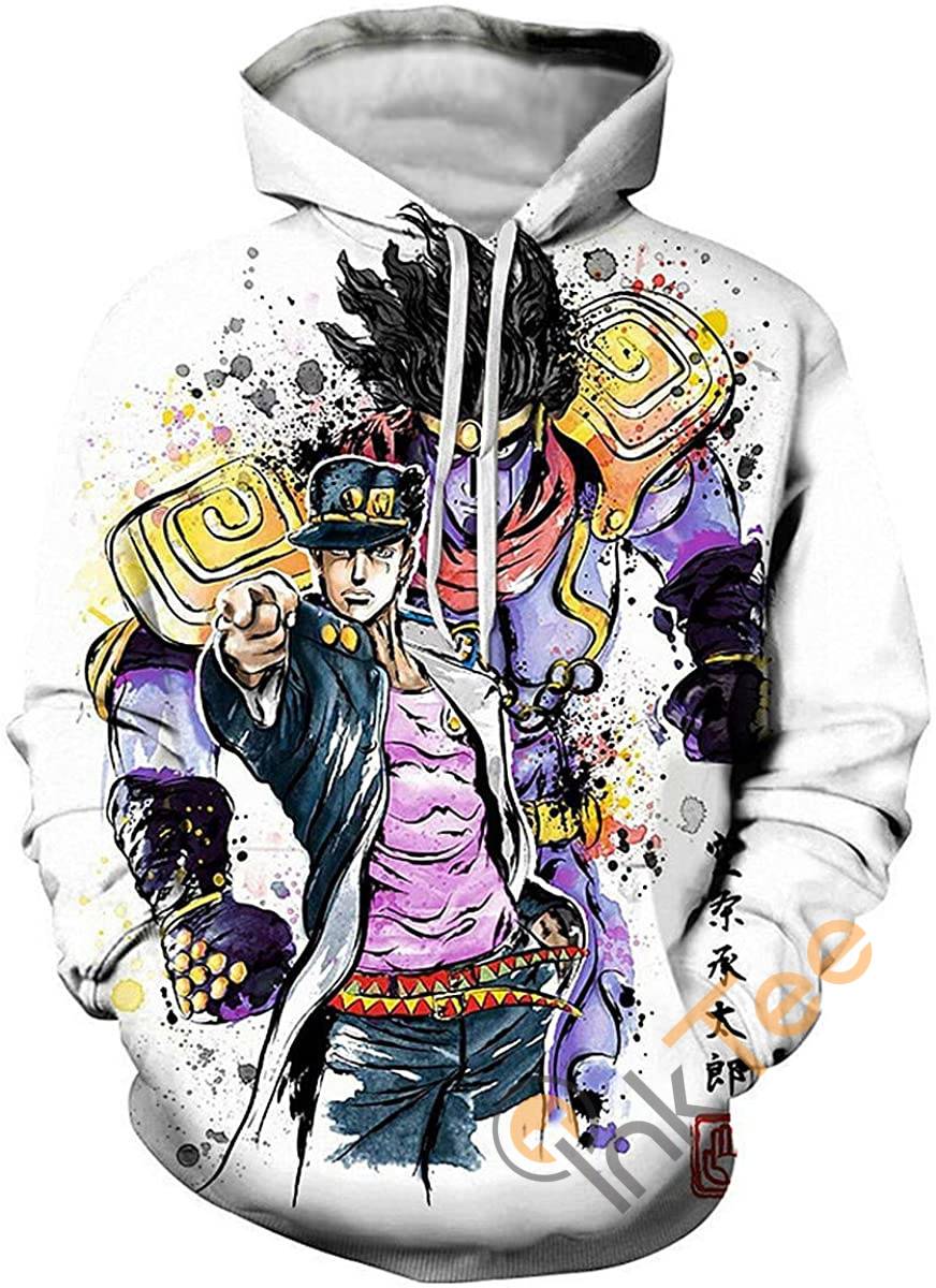 Cosplay Jojo's Bizarre Adventure Print Pullover With Front Pocket Hoodie 3D 3 Cosplay Jojo’s Bizarre Adventure Print Pullover With Front Pocket Hoodie 3D
