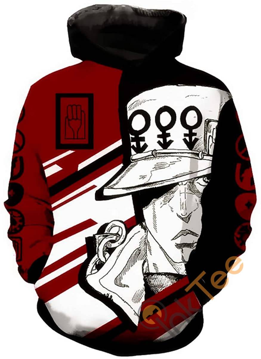 Cosplay Jojo's Bizarre Adventure Print Pullover With Front Pocket Hoodie 3D 4 Cosplay Jojo’s Bizarre Adventure Print Pullover With Front Pocket Hoodie 3D