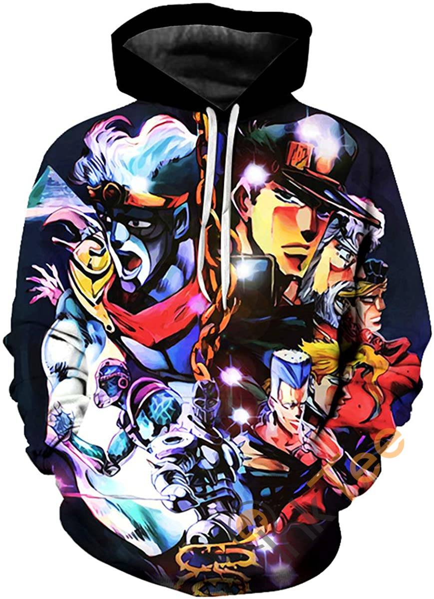 Cosplay Jojo’s Bizarre Adventure Print Pullover With Front Pocket Hoodie 3D