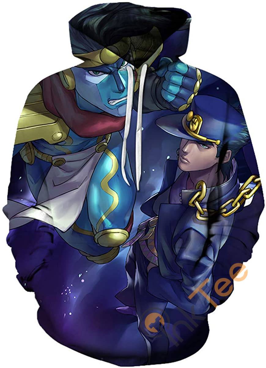 Cosplay Jojo’s Bizarre Adventure Print Pullover With Front Pocket Hoodie 3D