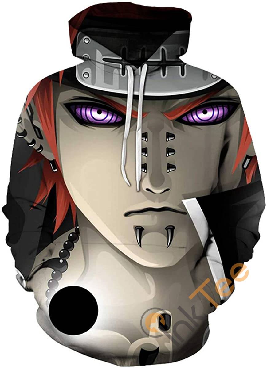 Cosplay Naruto Print Pullover With Front Pocket Hoodie 3D