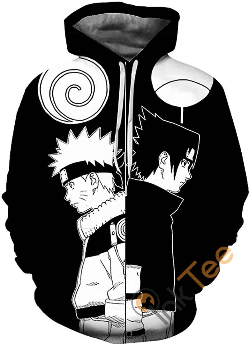 Cosplay Naruto Print Pullover With Front Pocket Hoodie 3D