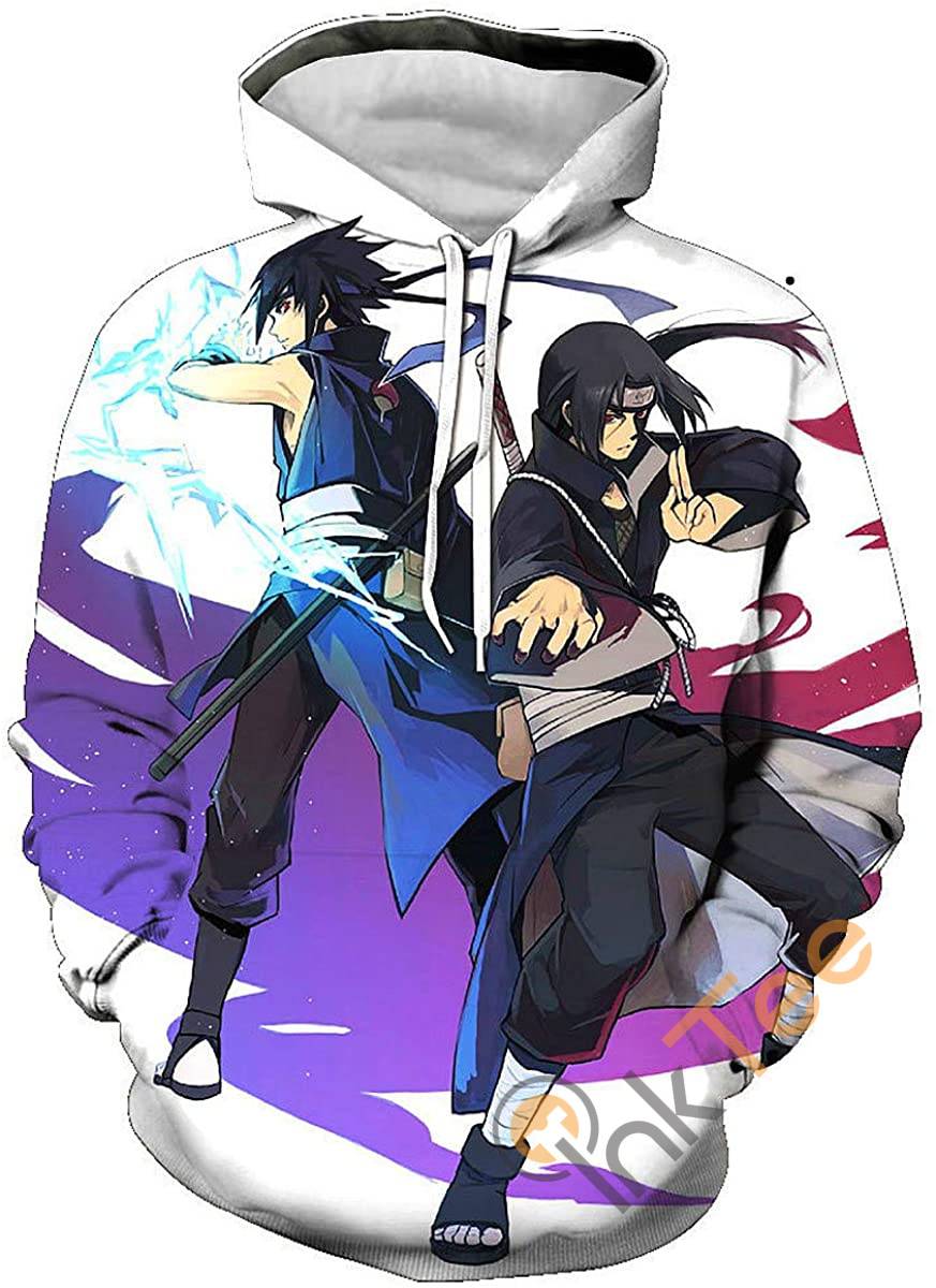 Cosplay Naruto Print Pullover With Front Pocket Hoodie 3D