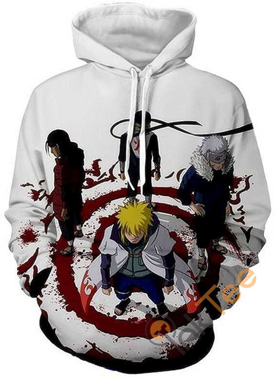 Cosplay Naruto Print Pullover With Front Pocket Hoodie 3D