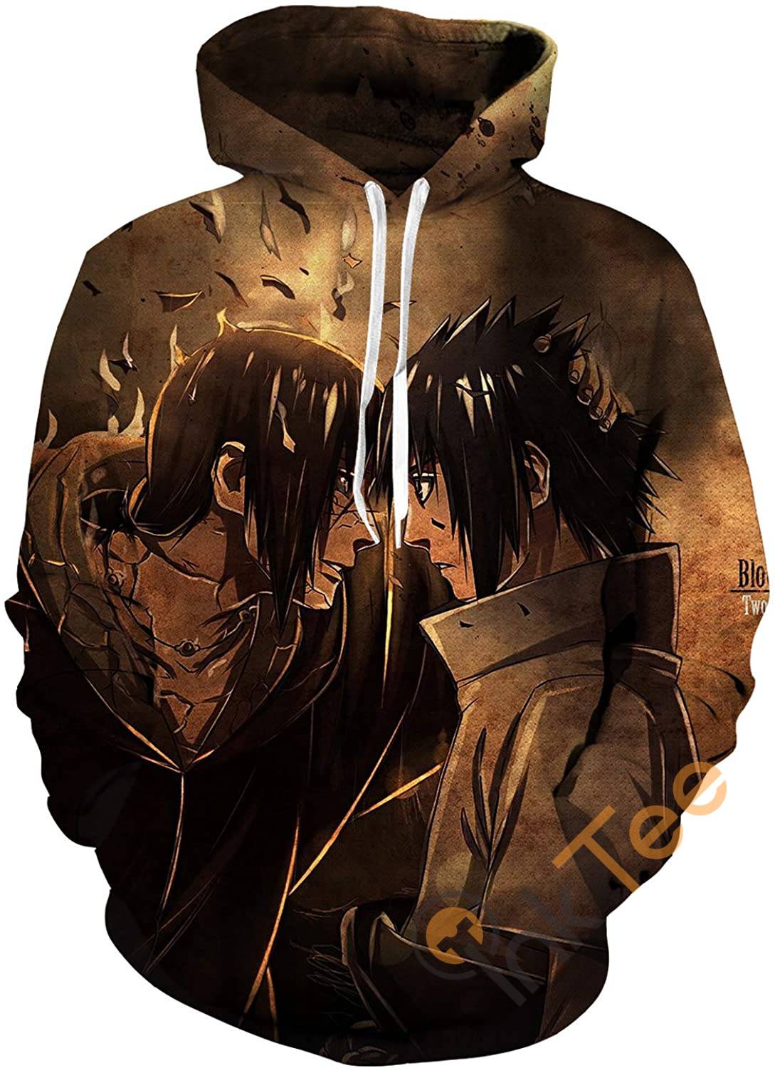 Cosplay Naruto Print Pullover With Front Pocket Hoodie 3D