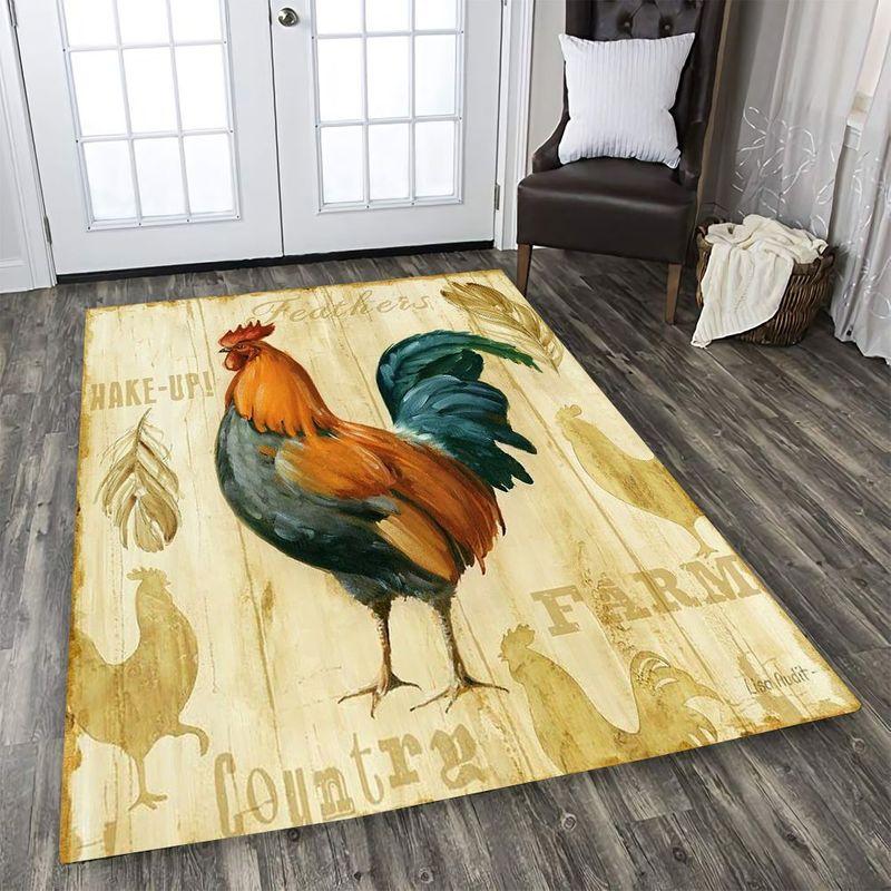 Country Chicken Rectangle Limited Edition Rug 4 Country Chicken Rectangle Limited Edition Rug