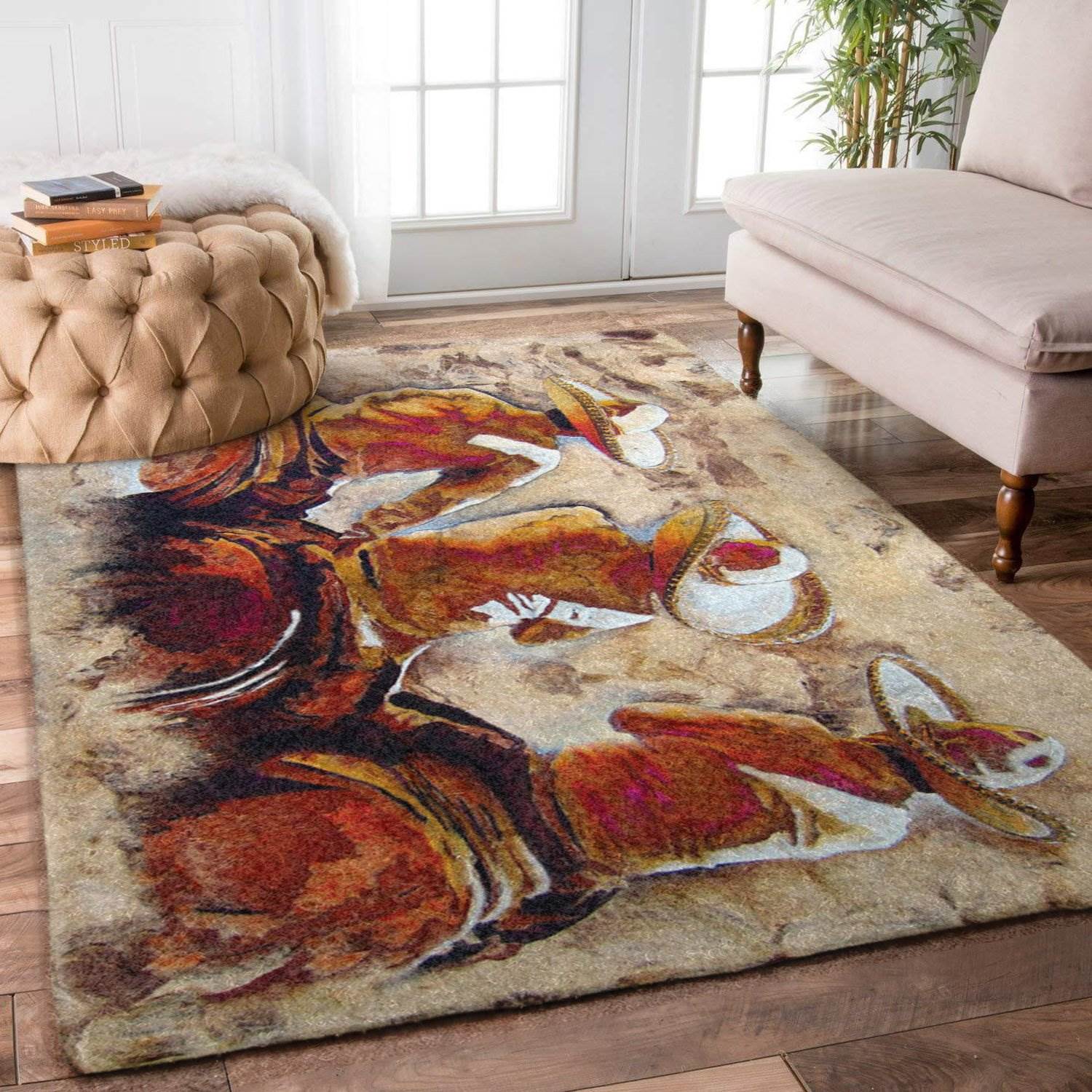 Three Mexican Cowboy Backs Limited Edition Rug