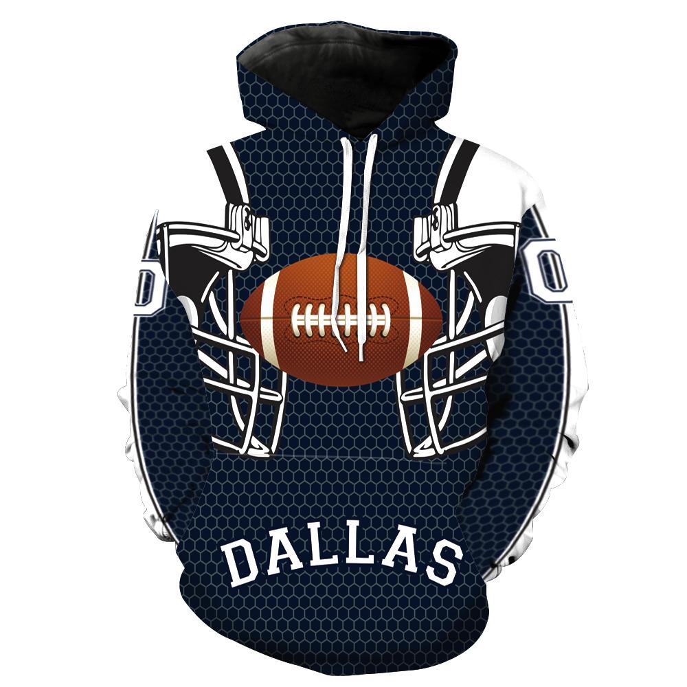 Cowboys Football Pullover Nfl Footballs Hoodie 3D