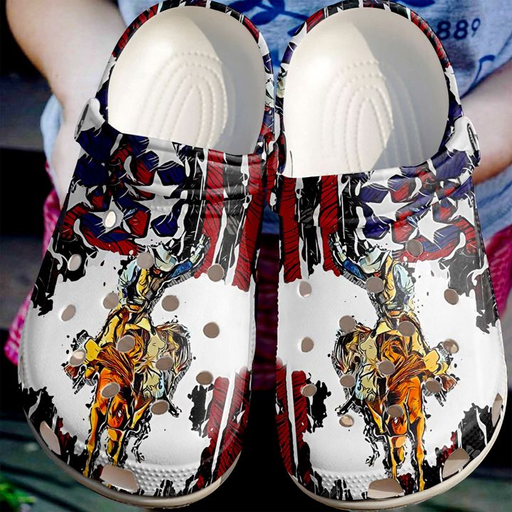Cowgirl American Crocs Clog Shoes 4 Cowgirl American Crocs Clog Shoes