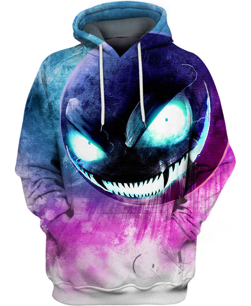 Creepy Gastly Hoodie 3D