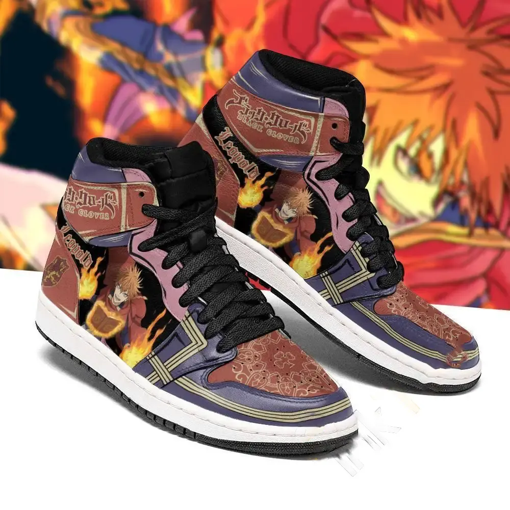 Crimson Lion Leopold Vermillion Black Clover Anime Shoes Amazon Air Jordan Shoes