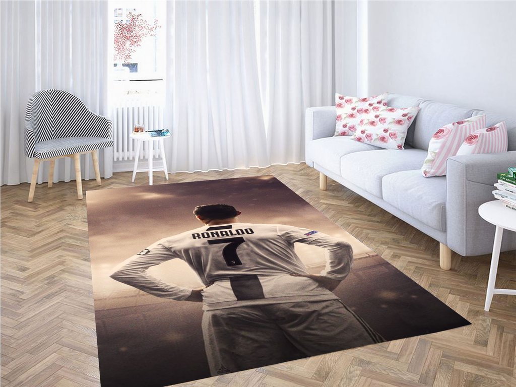 Cristiano Ronaldo Wallpaper Juventus Living Room Modern Carpet Rug