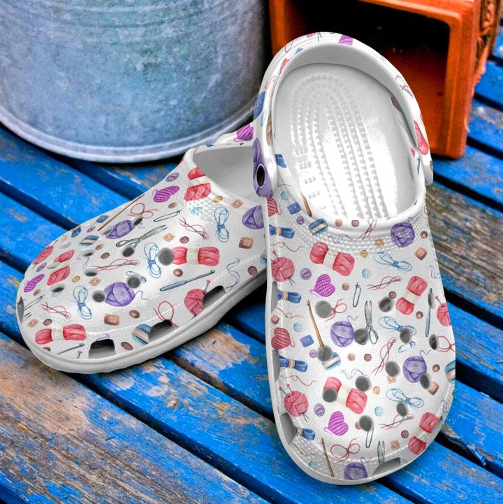 Crochet Materials Crocs Clog Shoes