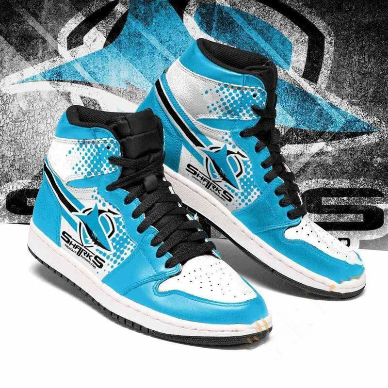 Cronulla Sutherland Sharks Nrl Football Custom Air Jordan Shoes