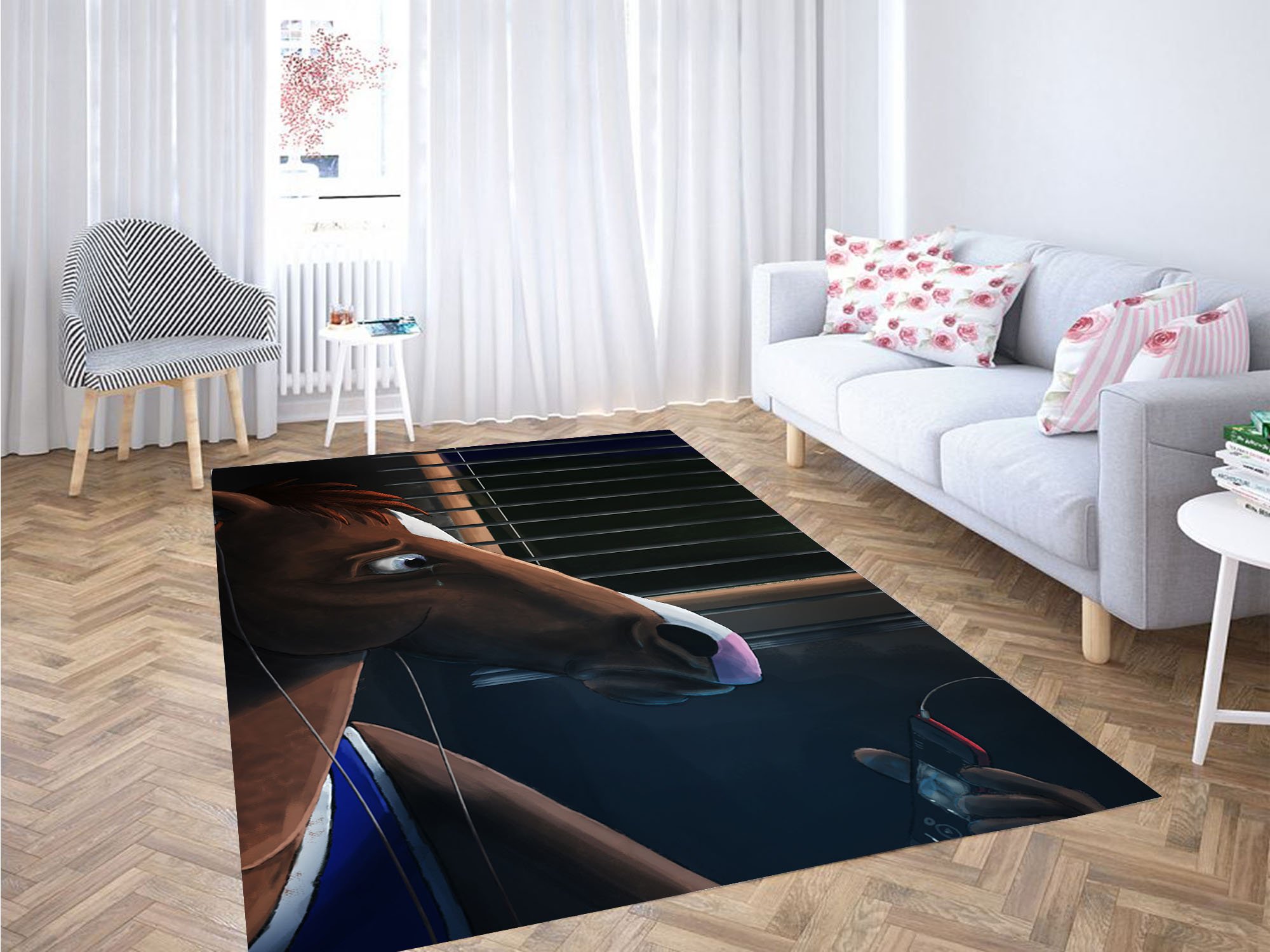 Crying Bojack Horseman Carpet Rug 1 Crying Bojack Horseman Carpet Rug