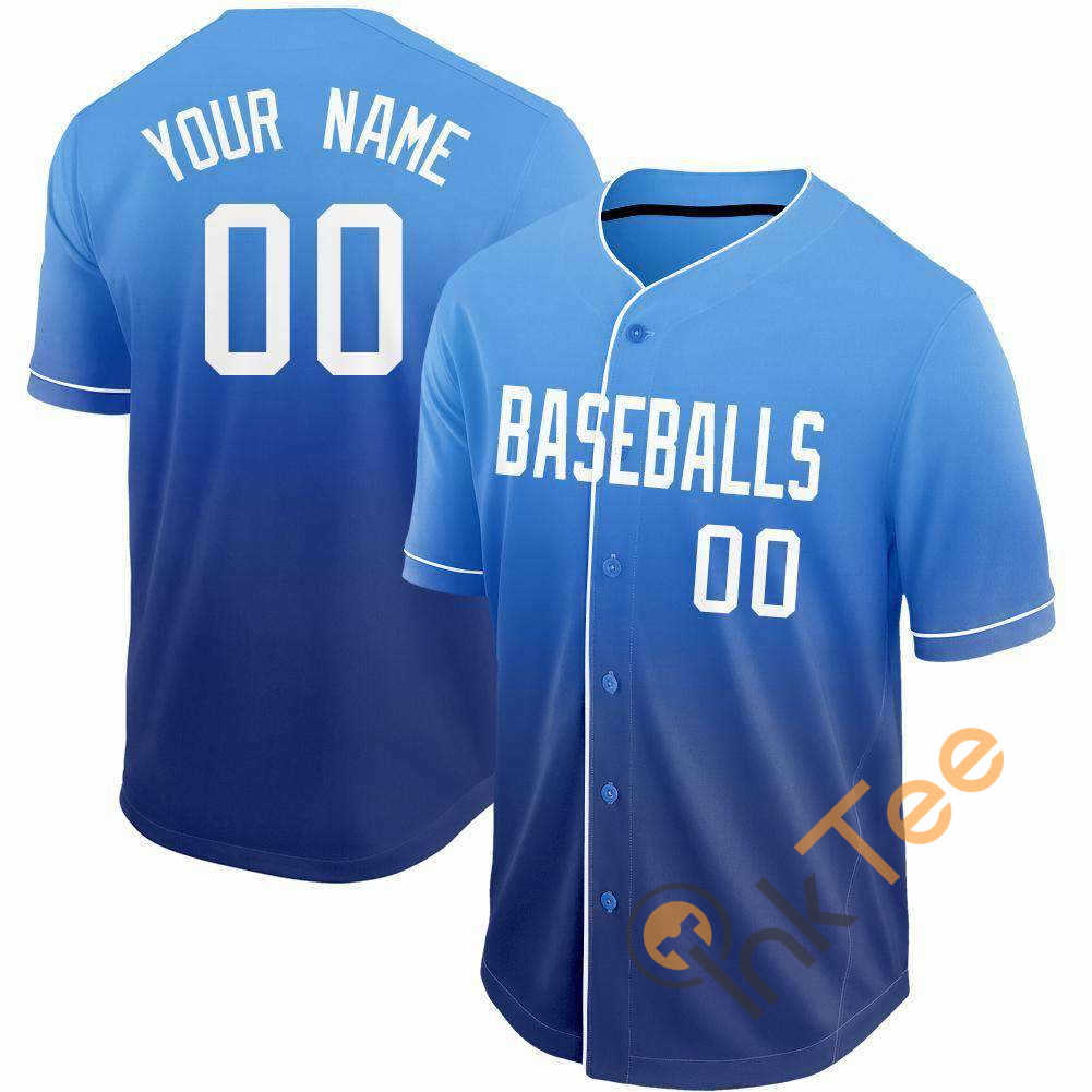 Custom Royal White Light Blue Fade Baseball Jersey 15 Custom Royal White Light Blue Fade Baseball Jersey