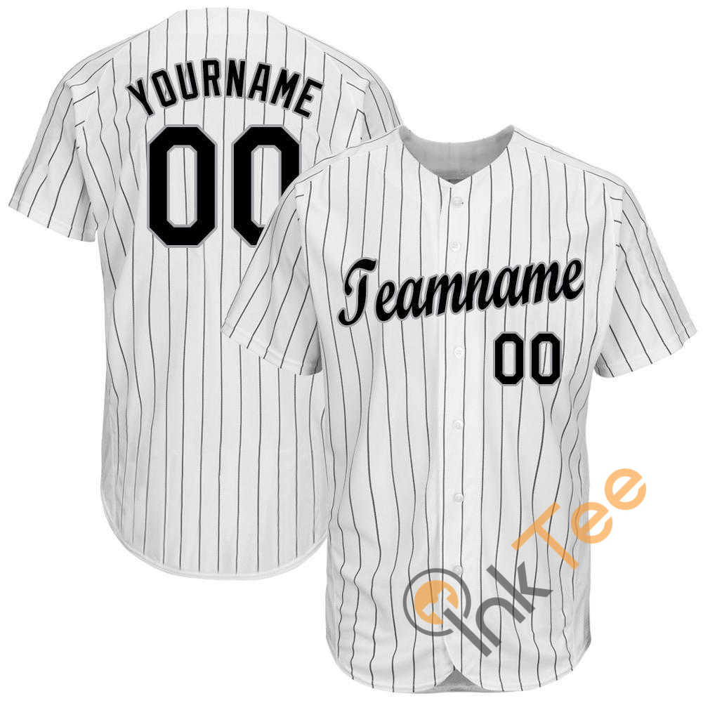 Custom White Black Strip Black Gray Baseball Jersey