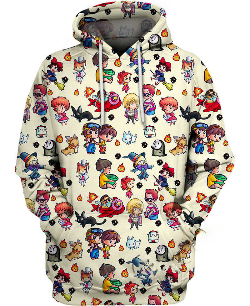 Cute Characters Studio Ghibli Hoodie 3D