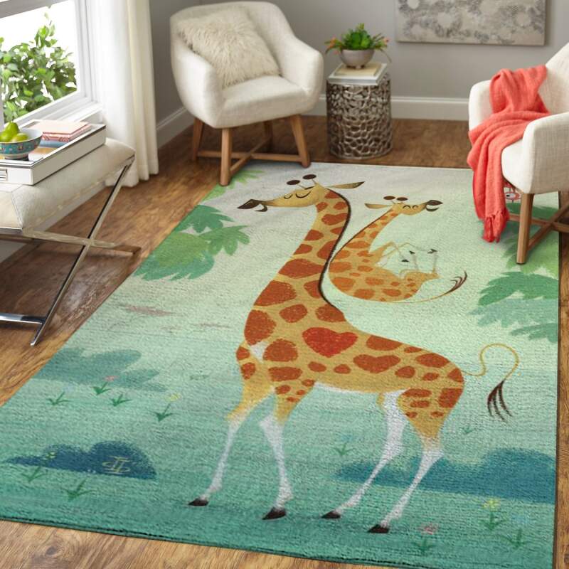 Cute Giraffes Area Limited Edition Rug 7 Cute Giraffes Area Limited Edition Rug
