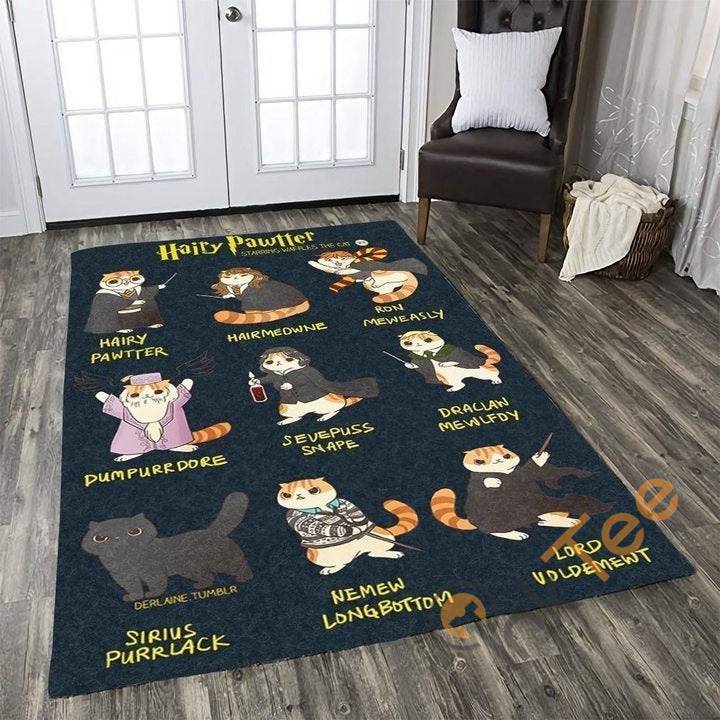 Cute Harry Potter Character In Cat Carpet Living Room Floor Decor Gift For Potter’s Fan Pottercolection Rug