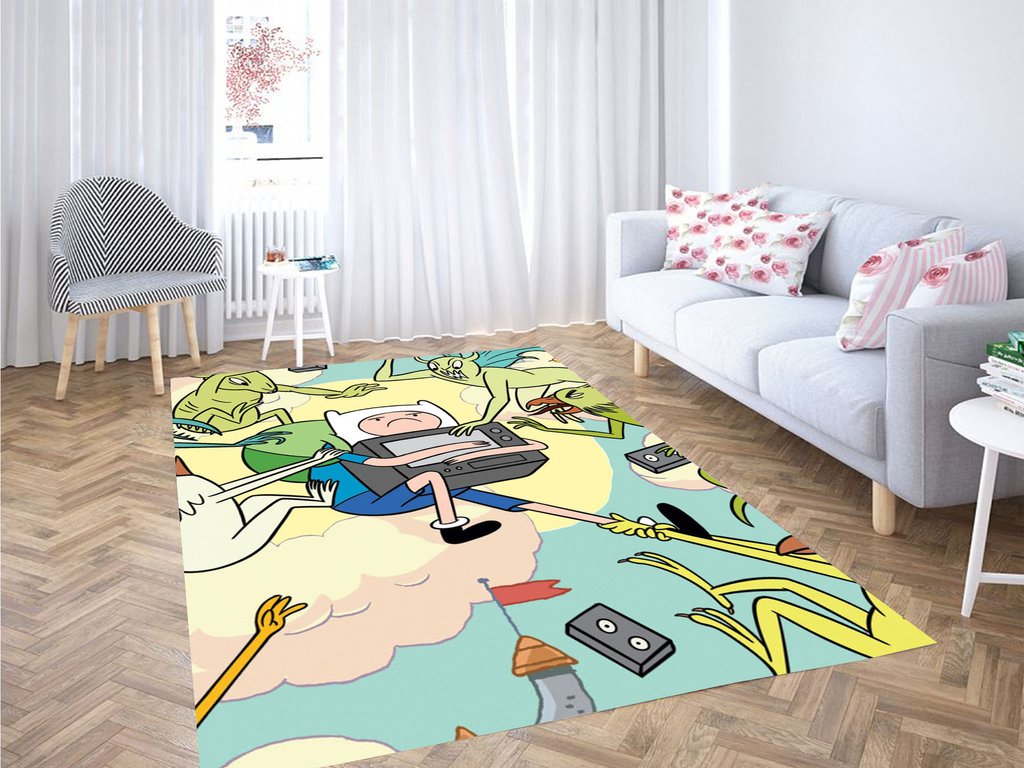 Cutest Finn Adventure Time Living Room Modern Carpet Rug