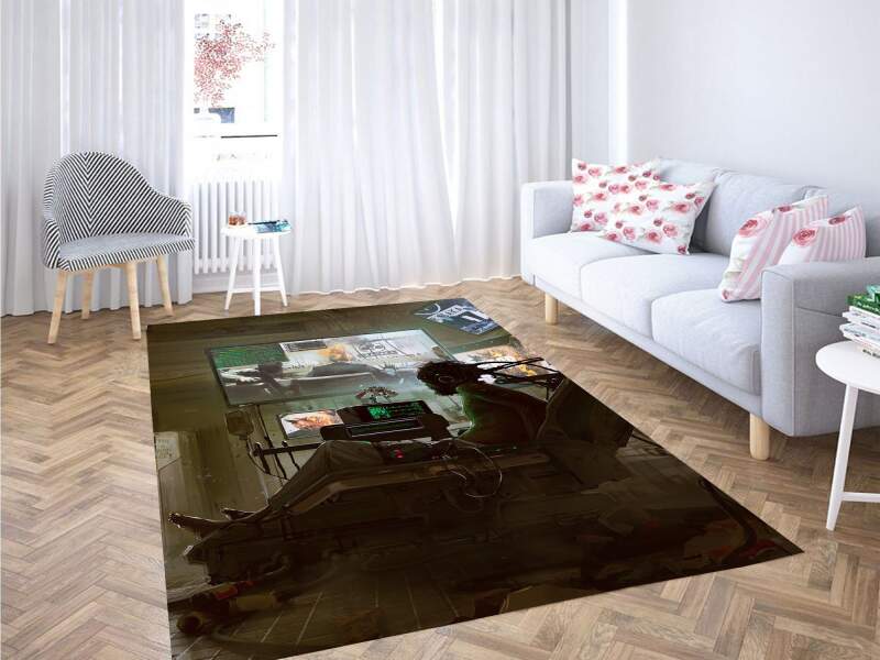 Cyberpunk 2077 3d Futuristic Art Carpet Rug