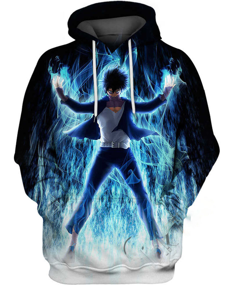 Dabi Blue Flame Hoodie 3D