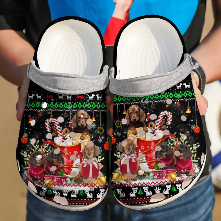 Dachshund Christmas Gang Crocs Clog Shoes