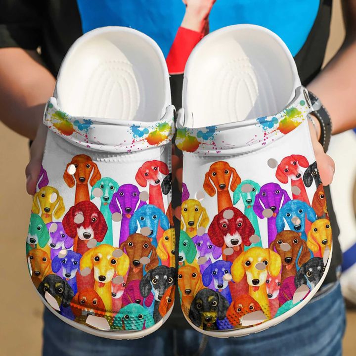 Dachshund Colorful Crocs Clog Shoes