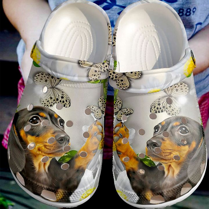 Dachshund Daisy Crocs Clog Shoes