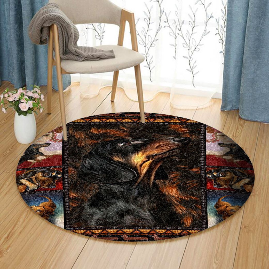 Dachshund Limited Edition Round Rug 2 Dachshund Limited Edition Round Rug