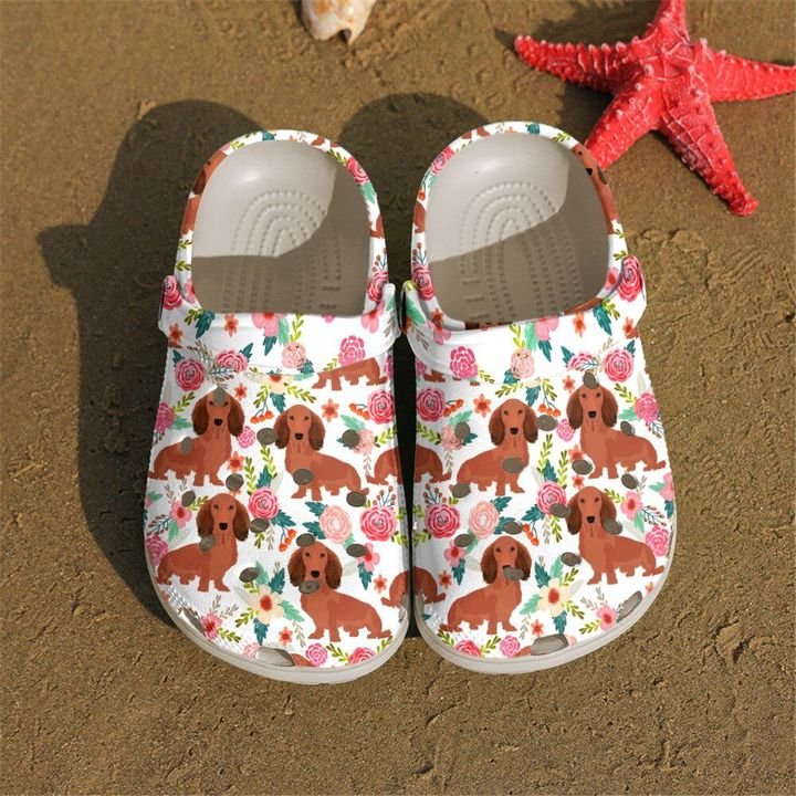 Dachshund Pattern Crocs Clog Shoes 13 Dachshund Pattern Crocs Clog Shoes