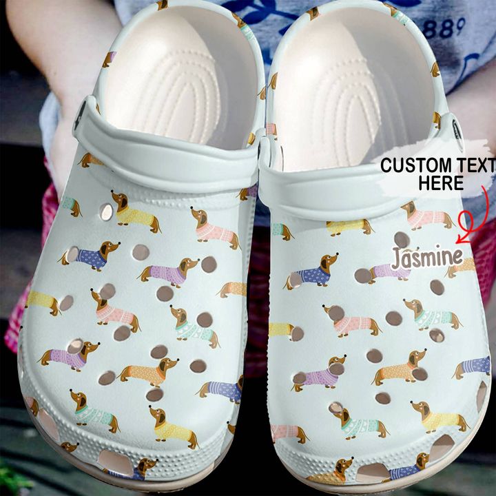 Dachshund Personalized Lovely Pattern Crocs Clog Shoes