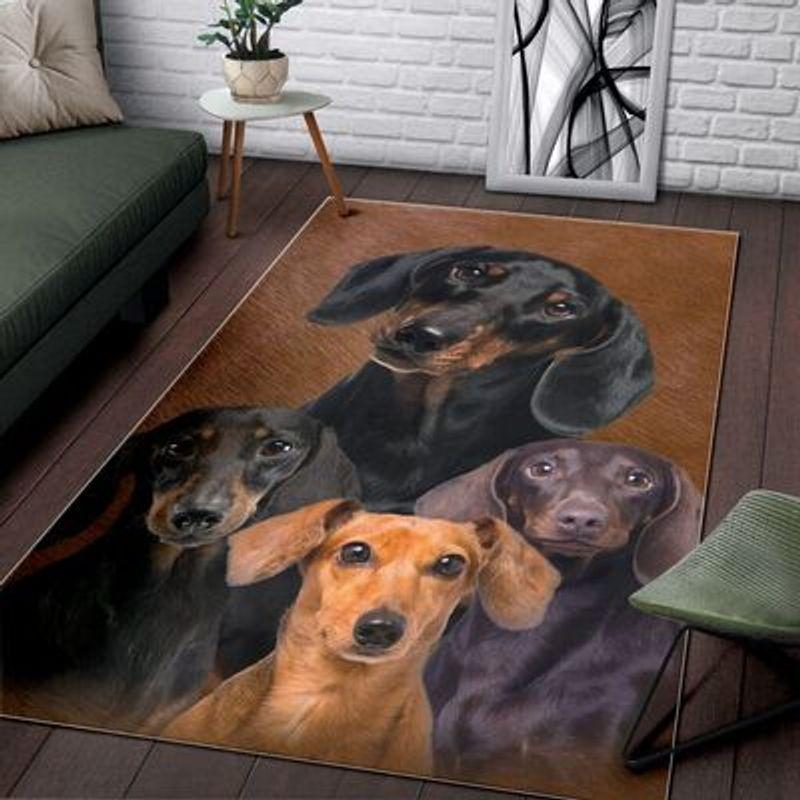 Dachshund Rectangle Limited Edition Rug 5 Dachshund Rectangle Limited Edition Rug