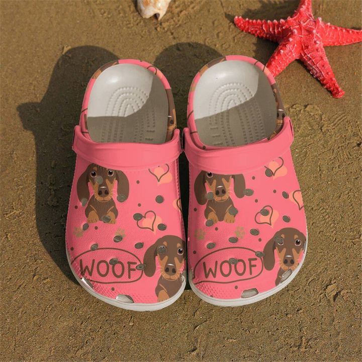 Dachshund Wiener Woof Crocs Clog Shoes 8 Dachshund Wiener Woof Crocs Clog Shoes