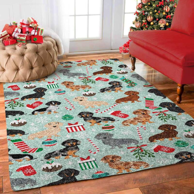 Dachshunds Christmas Limited Edition Rug 10 Dachshunds Christmas Limited Edition Rug