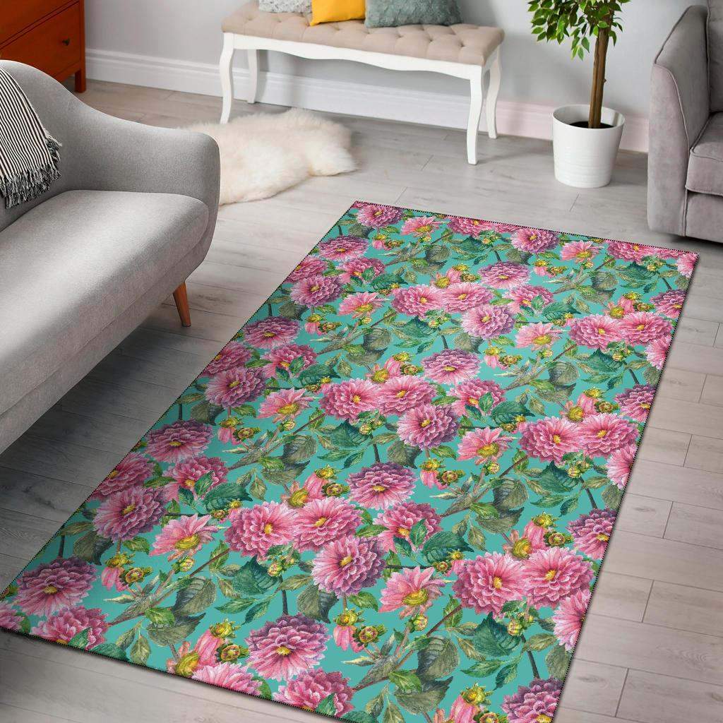 Dahlia Pattern Print Design Limited Edition Rug