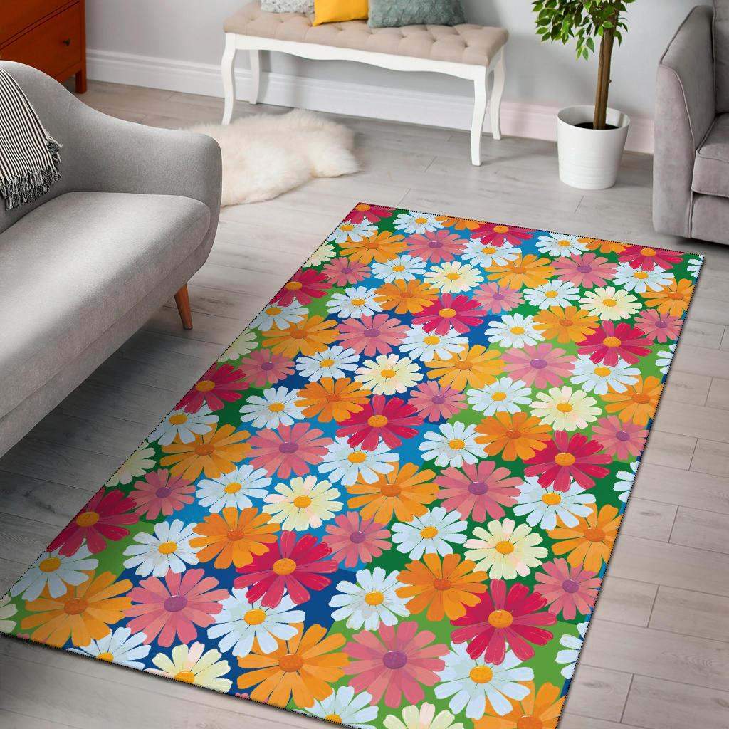 Daisy Pattern Print Design Limited Edition Rug 6 Daisy Pattern Print Design Limited Edition Rug
