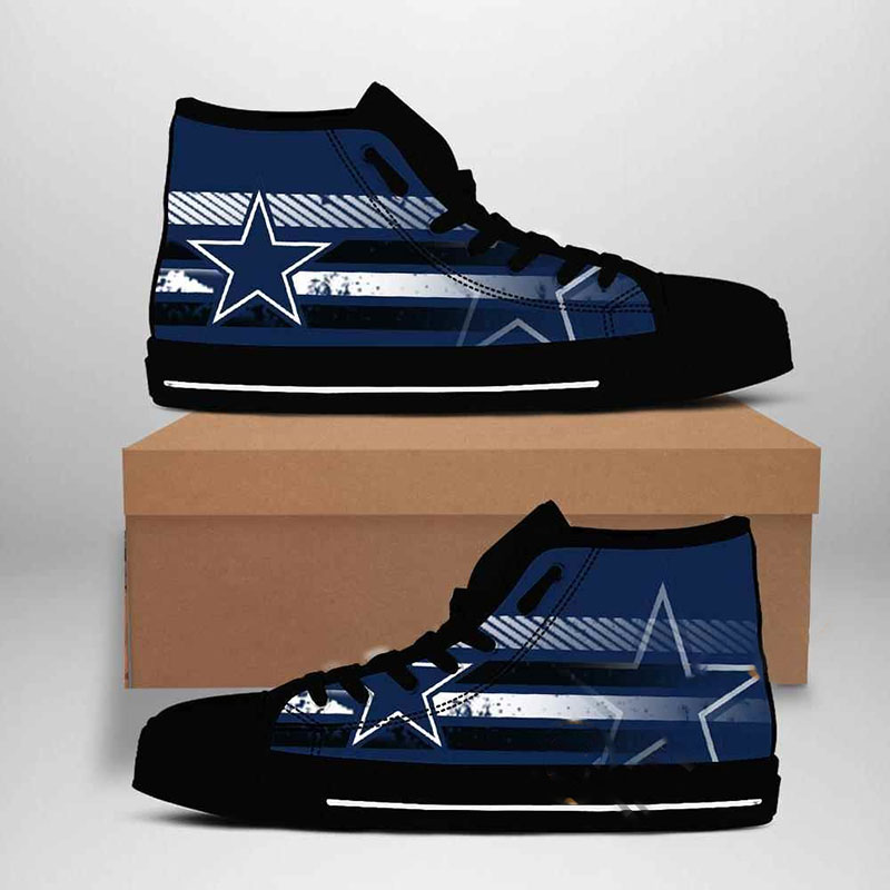 Dallas Cowboys Nfl Football High Top Shoes 2 Dallas Cowboys Nfl Football High Top Shoes