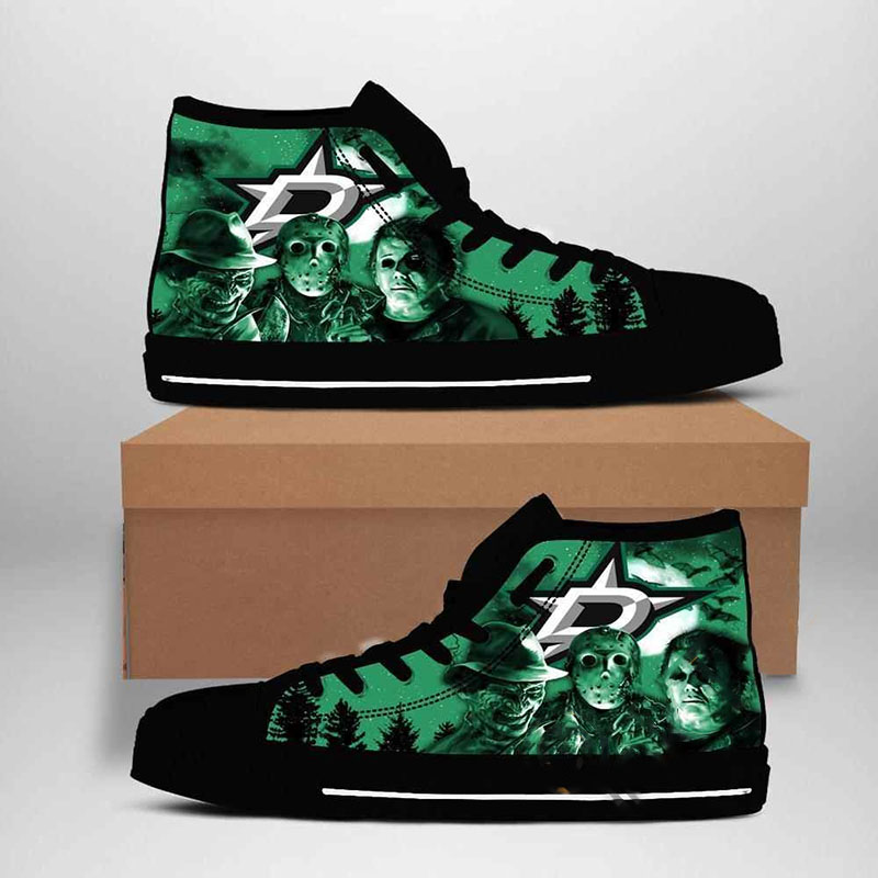 Dallas Stars Nhl Hockey High Top Shoes