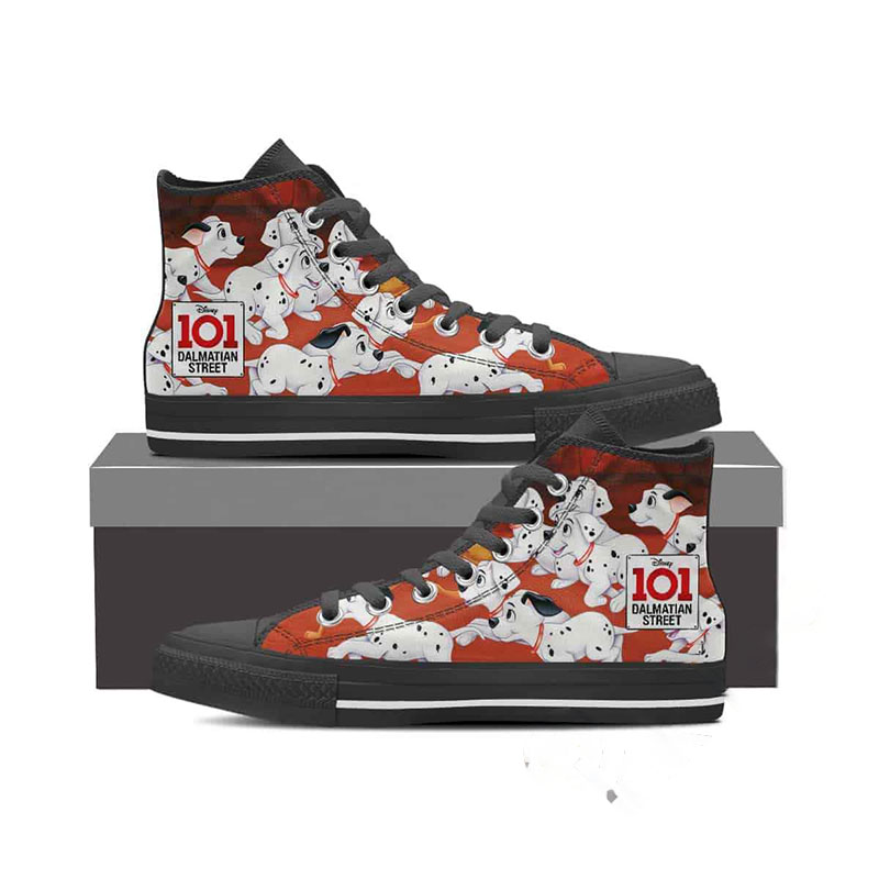 101 Dalmatians Seamless Pattern High Top Shoes